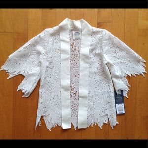 OshKosh Girls White 18 Month Embroidered Blazer NWT